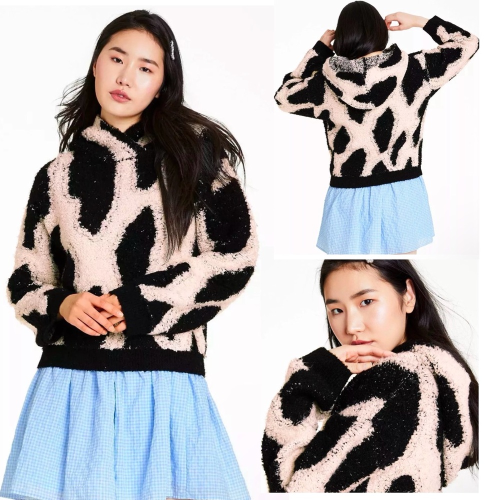 Sandy Liang X Target Leopard Print Sherpa Hooded … - image 1